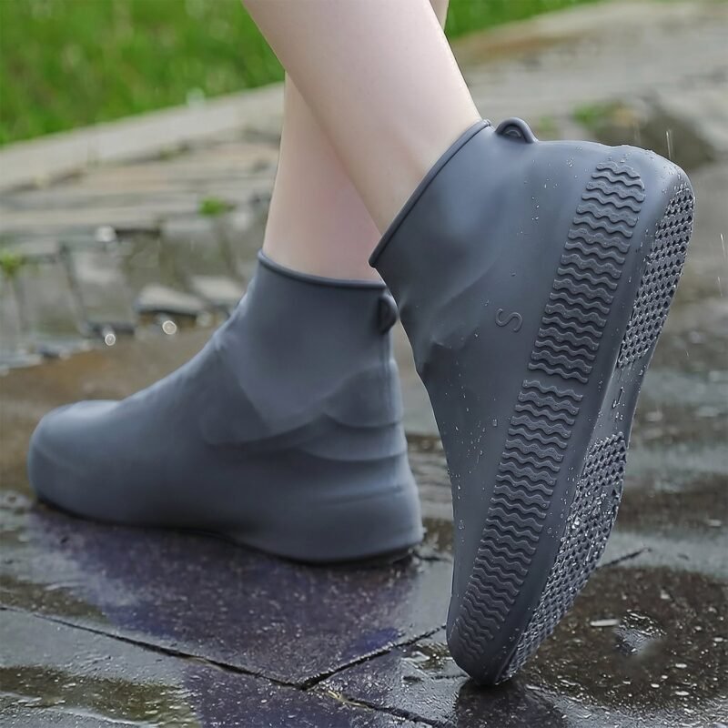 SiliconeRainShoeCoversGrey-03.jpg Reusable Waterproof Silicone Shoe Cover � Stay Dry & Non-Slip