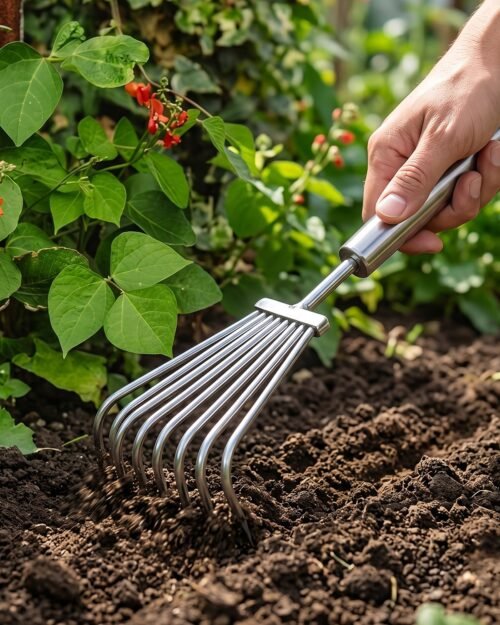 SteelGardeningHandRake-03.jpg Stainless Steel Garden Rake � Durable & Rust-Resistant Tool for Easy Gardening