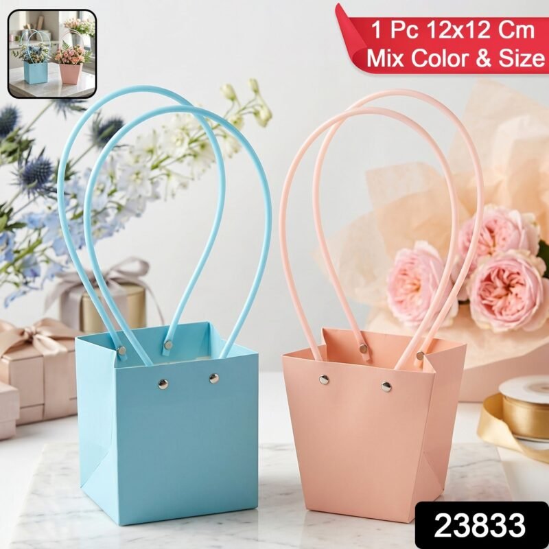 Flower Packaging Bag � Foldable Waterproof Handle for Gifts