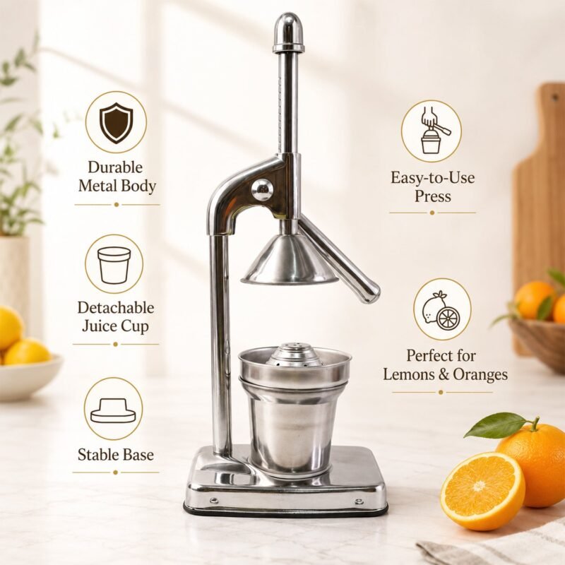 Citrus Juicer � Heavy Duty Manual Press for Maximum Extraction