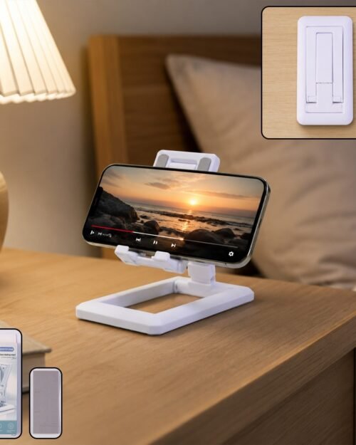 p23678a_d84d378d-f143-4166-bd29-eb22c5211e61.jpg Foldable Plastic Mobile Phone Holder � Adjustable & Portable Stand