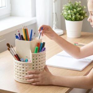 revolving-holder-3.jpg Apex Orbit 360� Rotating Organizer Stand � Durable Plastic Storage Solution