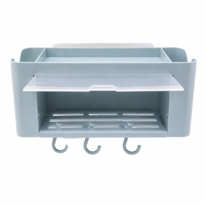 storage-organizer-06.jpg Wall Mounted Storage Organizer Shelf � Space-Saving Bathroom & Kitchen Solution