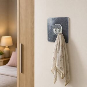 wall-hook-1-02.jpg Self-Adhesive Transparent Wall Hook � Damage-Free, Reusable Holder