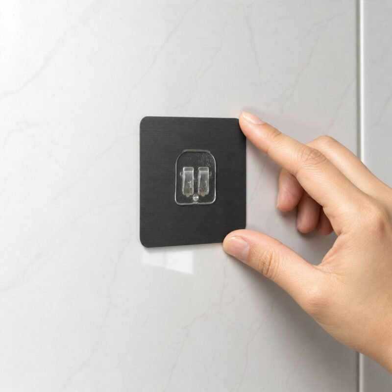 wall-hook-1-03.jpg Self-Adhesive Transparent Wall Hook � Damage-Free, Reusable Holder