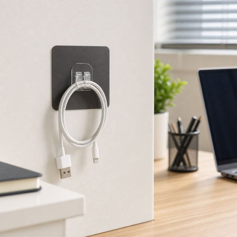 wall-hook-1-05.jpg Self-Adhesive Transparent Wall Hook � Damage-Free, Reusable Holder
