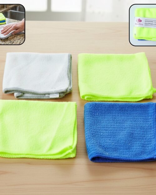 Microfiber Cleaning Cloths – Soft, Absorbent & Reusable for Streak-Free Surfaces