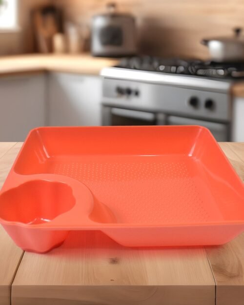 Plastic Plates with Dipping Saucer � Perfect for Snacks & Party Serveware