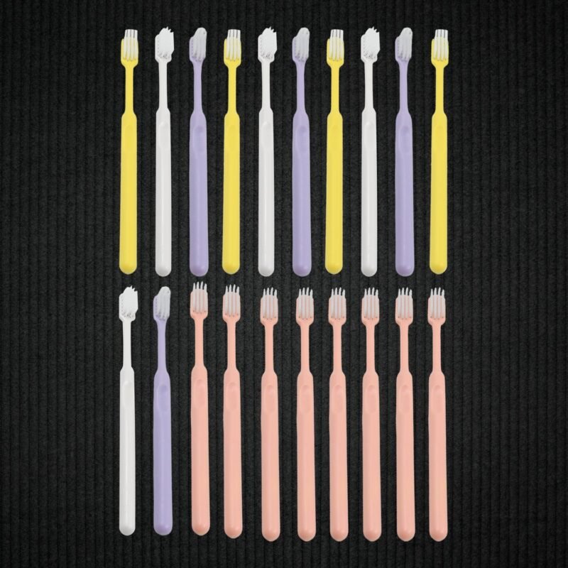 Soft Plastic Toothbrush Set – 20 Pcs with Travel Box | BrushedUp
