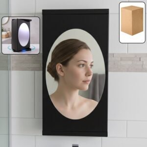 01_0f6a2300-5597-4ceb-9d28-2508458b7de7.jpg Rotating Storage Cabinet with Mirror – Space-Saving Wall Organizer