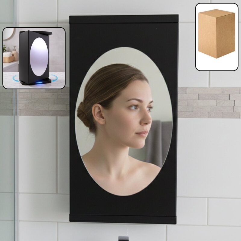 01_0f6a2300-5597-4ceb-9d28-2508458b7de7.jpg Rotating Storage Cabinet with Mirror – Space-Saving Wall Organizer