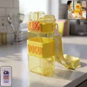 Kids Water Bottle � Leakproof Straw & Portable Carry Strap