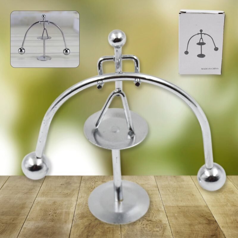 01_135384c3-5158-4e11-8c45-9b0068c3403c.jpg Mini Steel Balance Toy – Perpetual Motion Desk Decor | BlissDolly