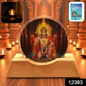 3D Hanuman Ji Acrylic LED Night Lamp – Warm Spiritual Glow