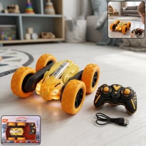 Remote Control Double Flip Stunt Car � High-Speed Fun with Lights