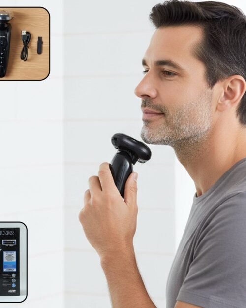 Rechargeable Electric Rotary Shaver – Precise 3D Floating Head