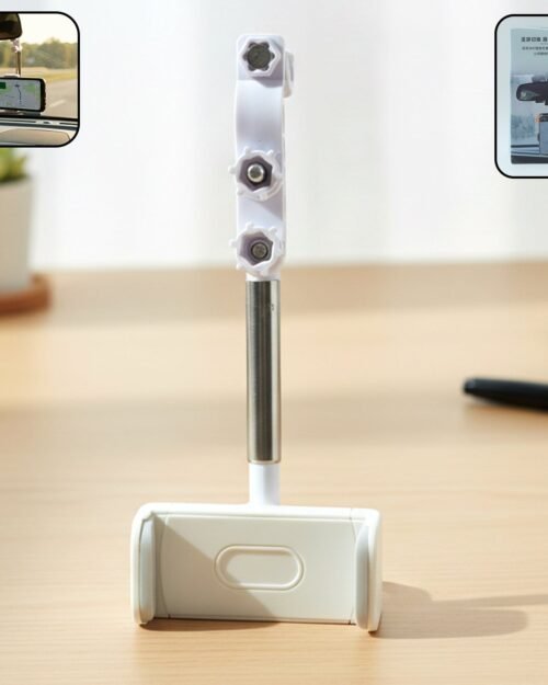 Car Phone Holder – Adjustable 360° Rotating Rearview Mirror Mount