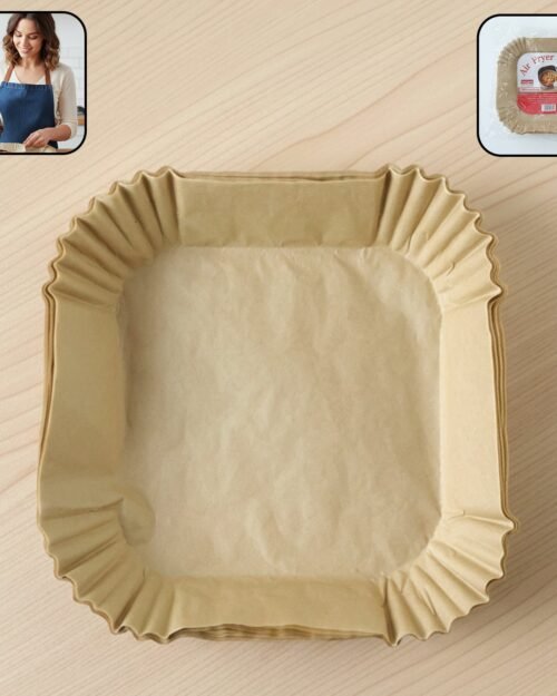 Square Disposable Paper Air Fryer Liners – Non-Stick & Easy-to-Clean