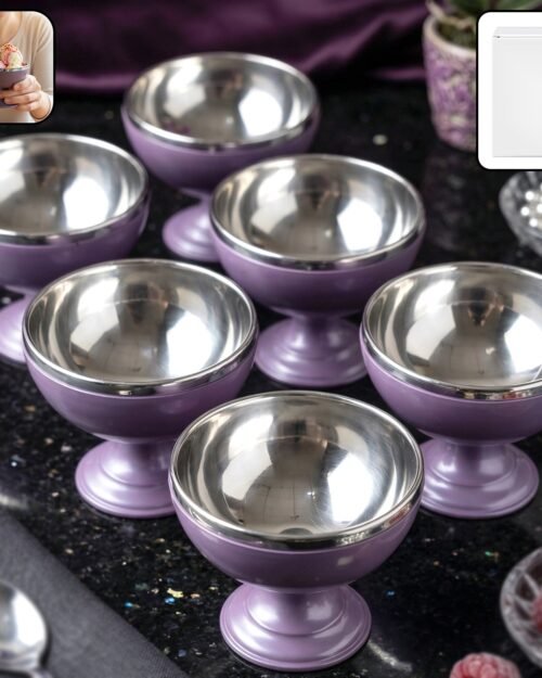 Stainless Steel Dessert Bowl Set – Elegant & Durable Serving Cups