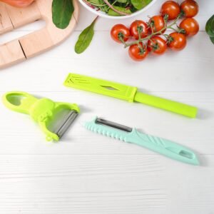 Kitchen Vegetable Peelers � 3 Piece Set with Non-slip Handles