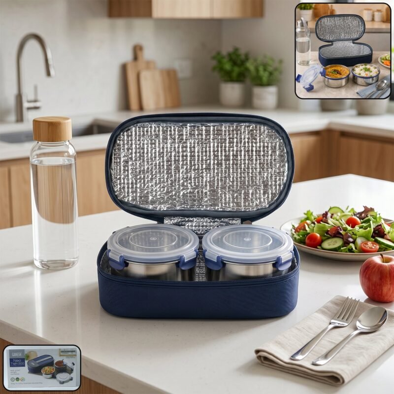 01_5abed92d-b482-4d4b-91cc-dbefdced0095.jpg Stainless Steel Lunch Box Set � Leakproof & Insulated for Daily Use