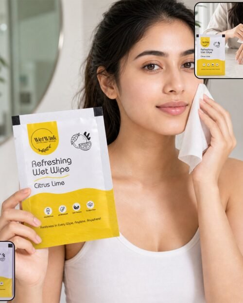 Citrus Lime Wet Wipes � Refreshing & Gentle Face, Hand & Body Cleansing