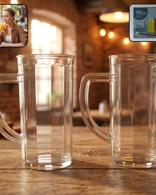 Plastic Shake Mug – Durable 400ml Beverages with Handle