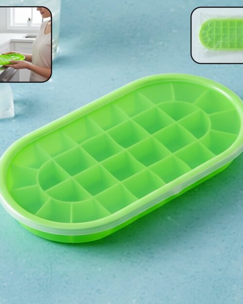 Oval Silicone Ice Cube Tray – Easy Release & Odor-Free Storage