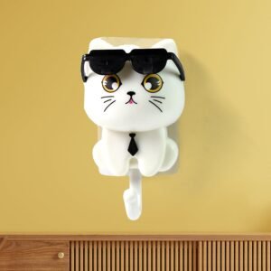 01_87626474-9f52-46a5-b4d5-5974bfbd3500.jpg Cat Wall Hook � Cute Sunglasses Design, Self-Adhesive | Styleva