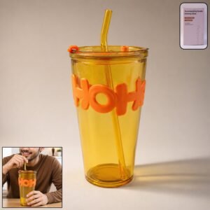 Glass Tumbler with Lid and Straw � Leak-Resistant & Stylish