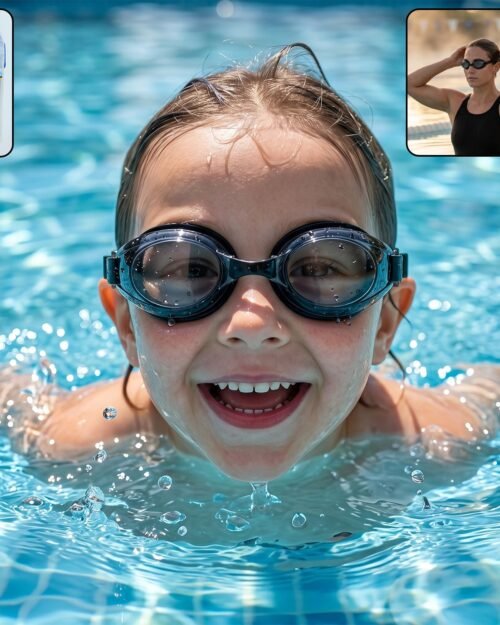 Kids Anti-Fog Swimming Goggles � Adjustable Leakproof Fit