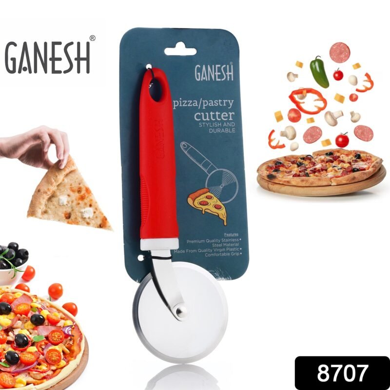 01_ab7bf95a-ea8a-40a2-af3d-cd18d44eac8d.jpg Pizza Cutter Wheel – Stainless Steel & Plastic Grip | Ganesh