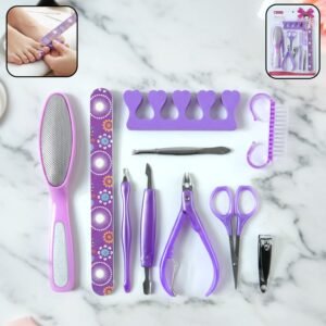 Manicure & Pedicure Nail Care Tool Set – Complete 10-Piece Grooming Kit