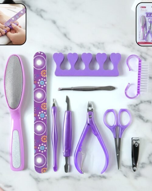 Manicure & Pedicure Nail Care Tool Set – Complete 10-Piece Grooming Kit