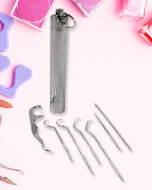 Stainless Steel Toothpick Set � 7-in-1 Portable Dental Kit | AuriGlam