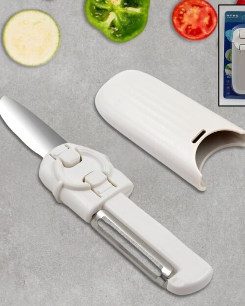 2-in-1 Knife Peeler – Stainless Steel & Portable | Quickslice