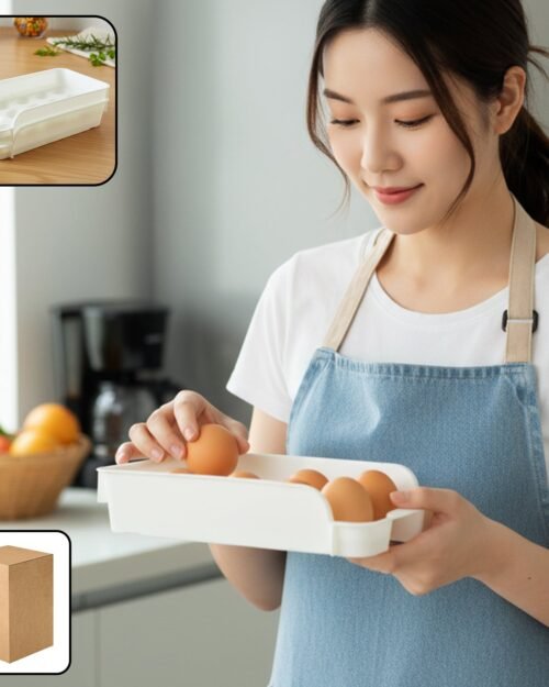 Egg Storage Tray – Space-Saving and Durable Refrigerator Organizer