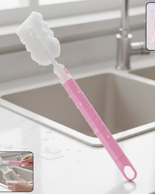 Long Handle Silicone Bottle Brush � Gentle & Flexible Cleaning