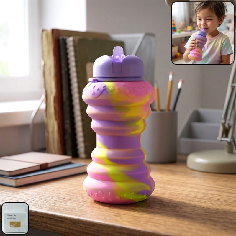 Foldable Silicone Sports Water Bottle � Compact & Leak-proof Design