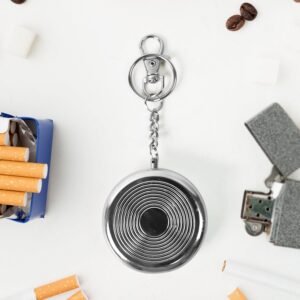 01_e7c16567-23a0-4f87-bc94-7e49a2a2466f.jpg Mini Stainless Steel Ashtray � Portable with Secure Lid for Travel