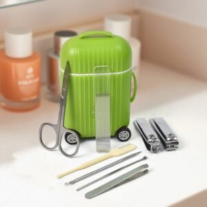 Manicure Pedicure Kit � 8-Pc Travel Grooming Set | Velvet Wipe