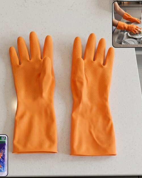 Waterproof Rubber Gloves � Reusable Kitchen & Household Protection