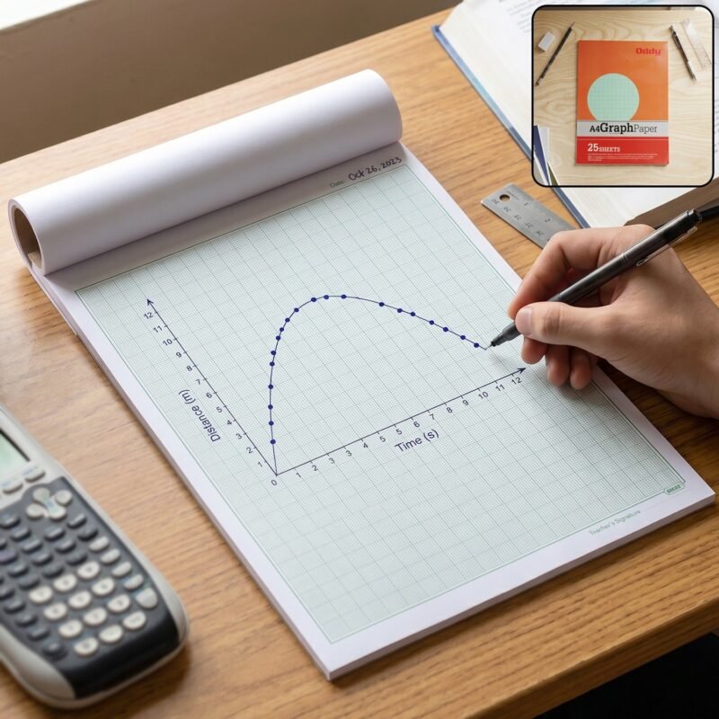 A4 Graph Paper Pad � Precise 1mm Square Grid for Technical & Academic Use