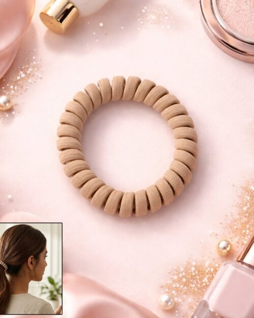 Soft Stretchable Spiral Coil Hair Band � No Crease & Gentle Hold