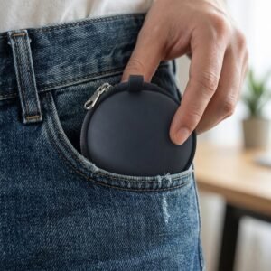 02EarbudCarryingCase-02.jpg Earphone Carrying Case – Compact Hard Shell with Zipper Closure