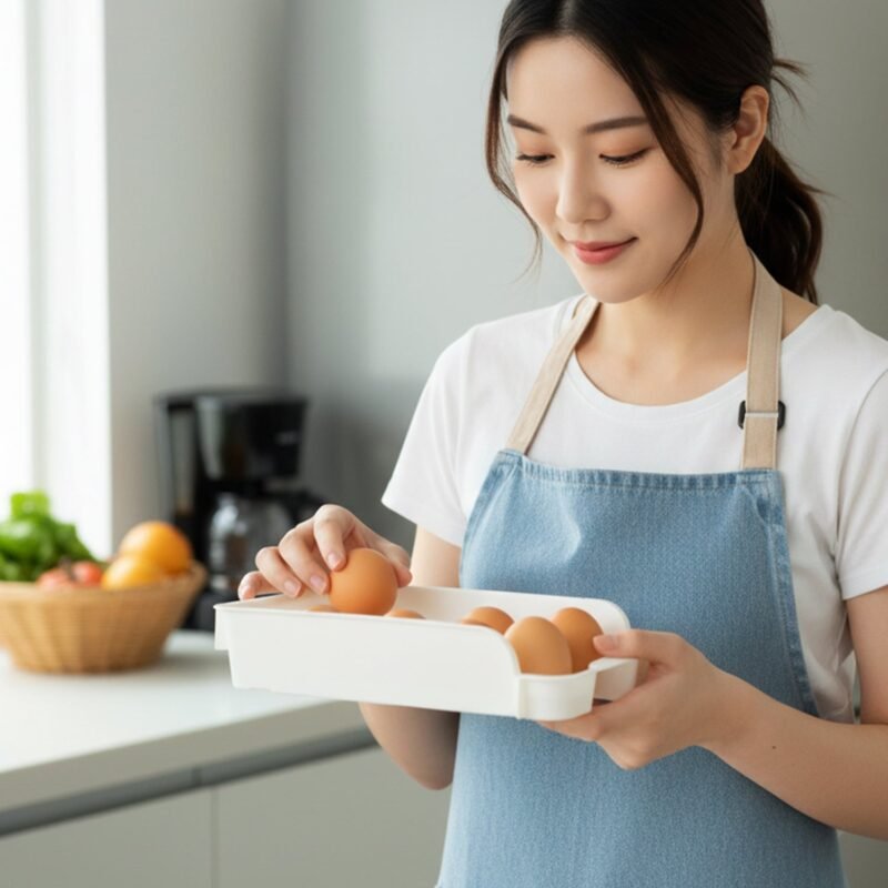 Egg Storage Tray – Space-Saving and Durable Refrigerator Organizer