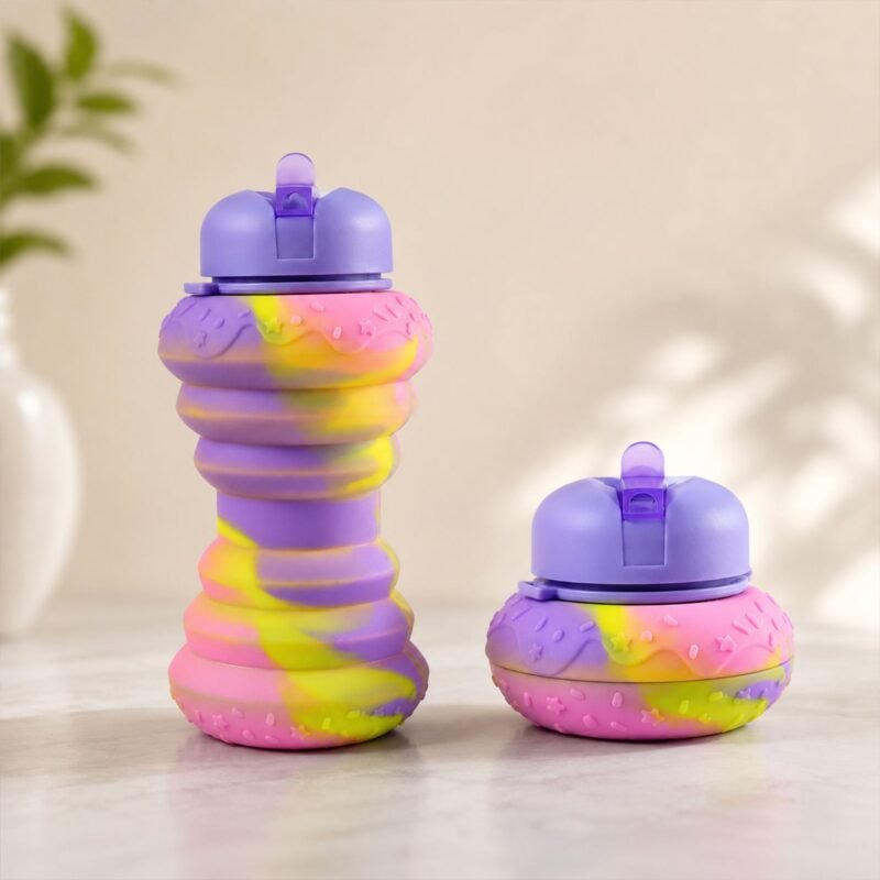 Foldable Silicone Sports Water Bottle � Compact & Leak-proof Design