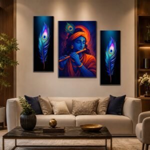 Krishna Wall Art � Vibrant MDF Painting for Spiritual D�cor