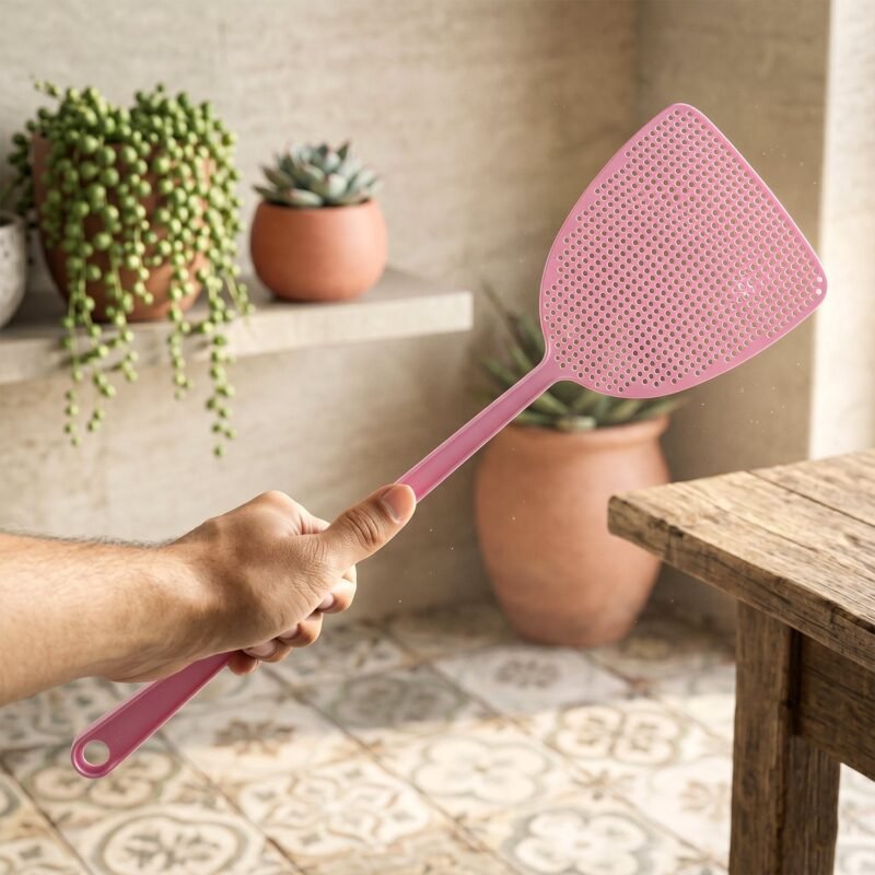 Manual Fly Swatter � Durable Lightweight Pest Control Tool
