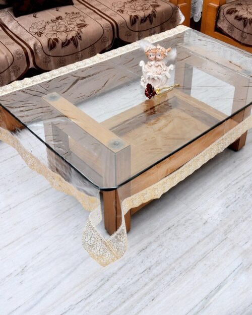 Transparent PVC Table Cover � Waterproof & Stylish for Dining & Center Tables